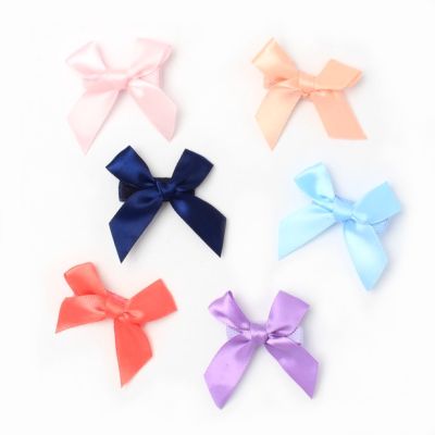 Small satin bow a clip. 3.5cm