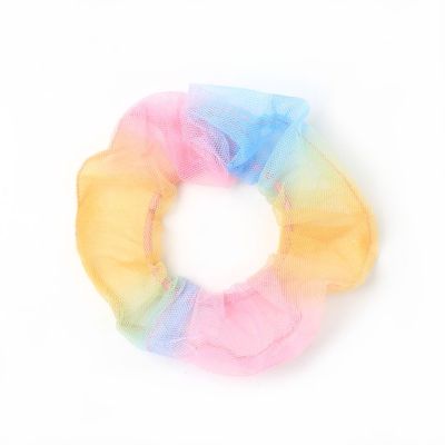 Regular - Rainbow net scrunchie. Dia.10cm