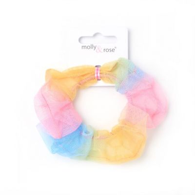 Regular - Rainbow net scrunchie. Dia.10cm