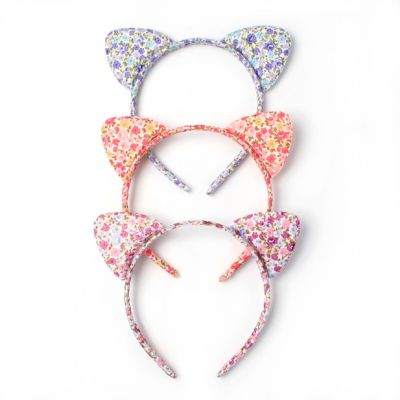 Floral print Cat ears aliceband