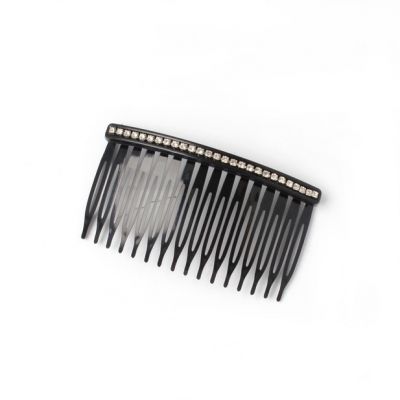 8cm Black side comb with diamante stones