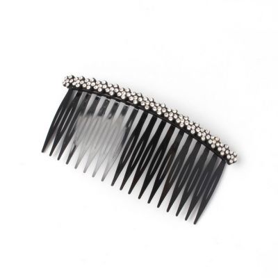 10cm Black side comb with diamante stones