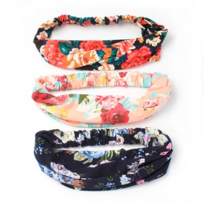Floral rose print jersey bandeau