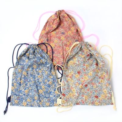 Children's floral drawstring bag 35x25cm