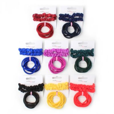 Scrunchie and Elastics set - School Colour Mix