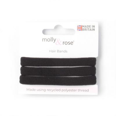 UK made - Recycled polyester jersey elastics - Black