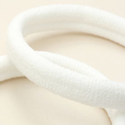 UK made - Recycled polyester jersey elastics - White