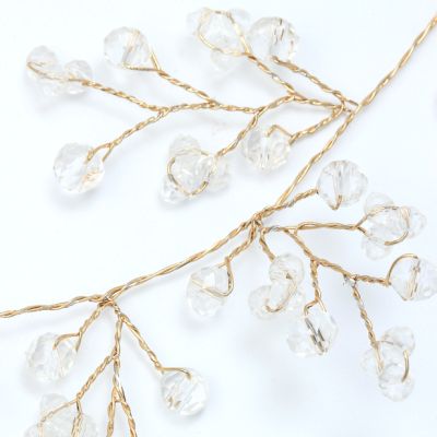Transparent bead wired hair vine