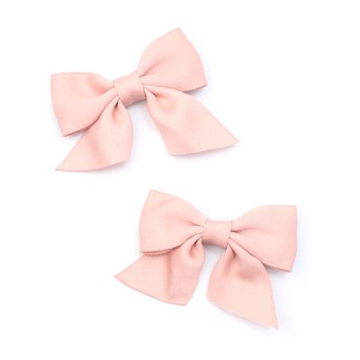 Rose Pink bow hair clip 4.5cm