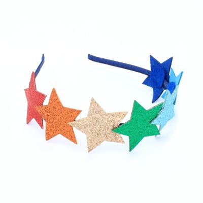 Rainbow glitter star aliceband