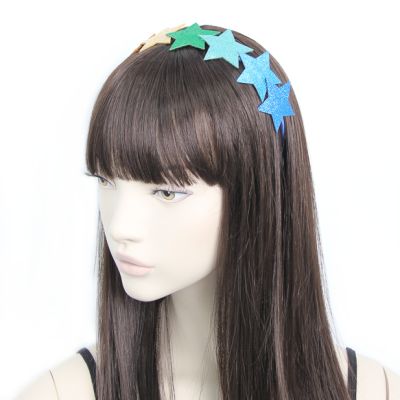 Rainbow glitter star aliceband
