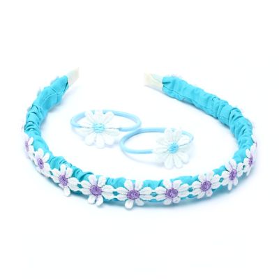 Flower aliceband and elastic set