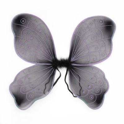 Black and purple fairy wings 49x39cm