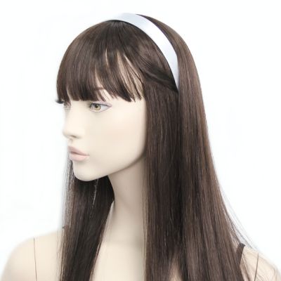 2.5cm wide Silver satin aliceband