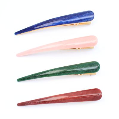 Glitter acrylic covered beak clip 13cm