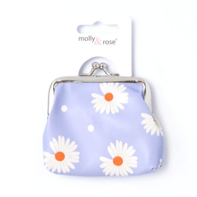 Daisy print coin purse 9x7cm