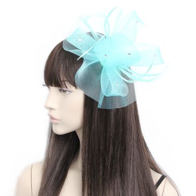 Style Luna. Aqua net fascinator on a clip