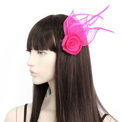 Style Fifi. Fuchsia Fascinator On A Clip And Pin