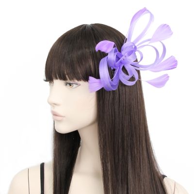 Style Maisy. Lilac Looped Fascinator On A Side Comb