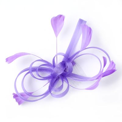 Style Maisy. Lilac Looped Fascinator On A Side Comb