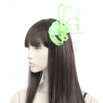 Style Maisy. Lime Looped Fascinator On A Side Comb