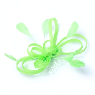 Style Maisy. Lime Looped Fascinator On A Side Comb