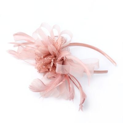 Style Elsie. Pink looped fascinator on an aliceband
