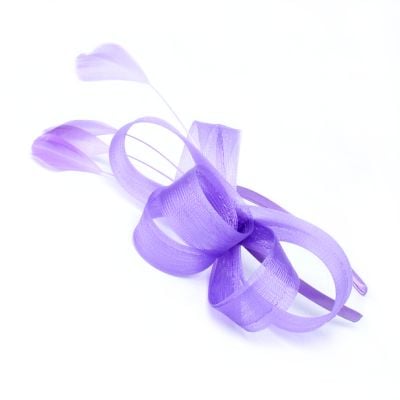 Style Ivy. Lilac looped fascinator on an aliceband