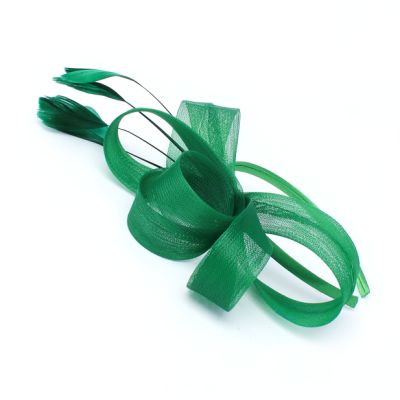 Style Ivy. Green looped fascinator on an aliceband
