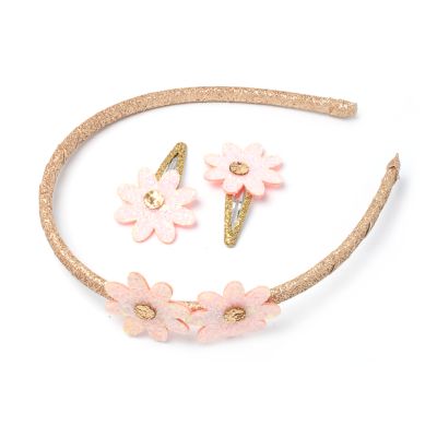 Glitter flower sleepies and aliceband set