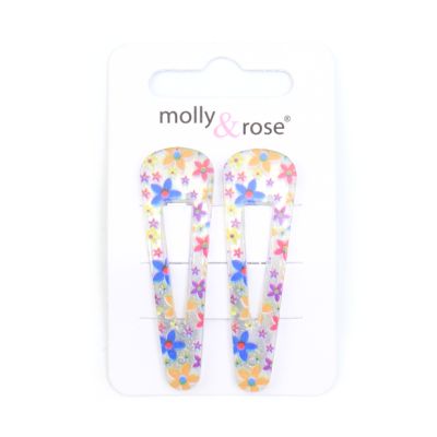 Card of 2 covered flower sleepies 5cm