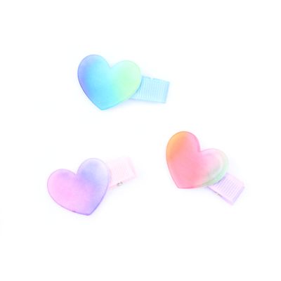 Card of 2 Heart and Love hair clips