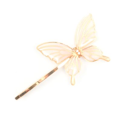 Large rose gold butterfly hair grip 6cm