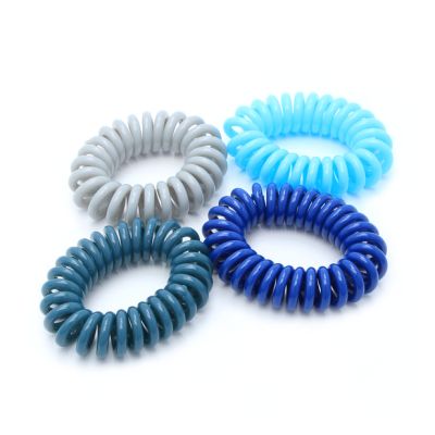 Small telephone elastics - Blues - Card of 4 - 9mm Thick