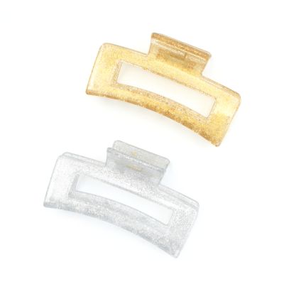 Glitter open rectangular clamp 8cm