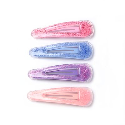 Card of 4 covered glitter sleepies 5cm