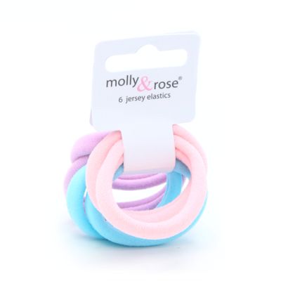 Jersey elastics - Pastels - Card of 6 - 8mm thick