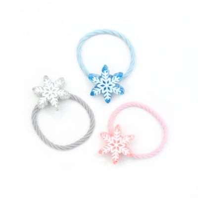Twisted elastics - Snowflake Motif - Card of 3 - 3mm thick