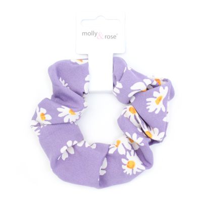 Regular - Daisy print scrunchie.Dia.10cm