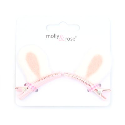 Furry Bunny Ear Clips 4.5cm