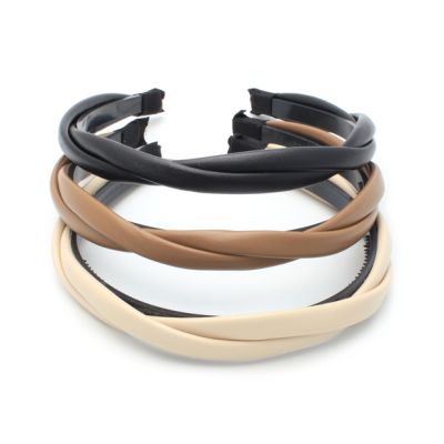 Faux leather twist aliceband