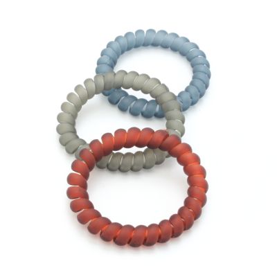 Telephone Elastics - Frosted - Card Of 3 - 8mm Thick