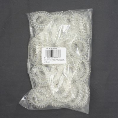 Bulk Packed - Telephone Elastics - Clear