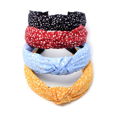 3cm wide ditsy flower print knotted aliceband