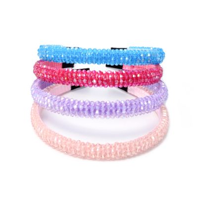 1.2cm wide beaded aliceband Brights