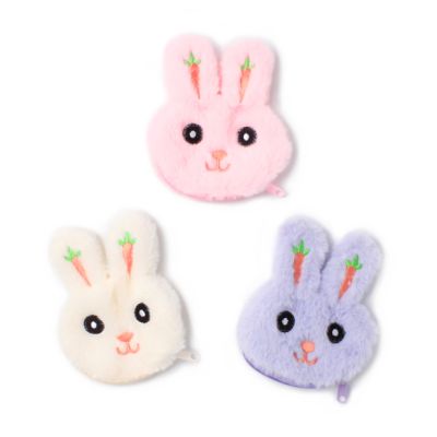 Bunny face purse with zip 9x11cm