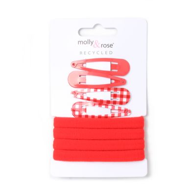 Red sleepies and jersey elastics set