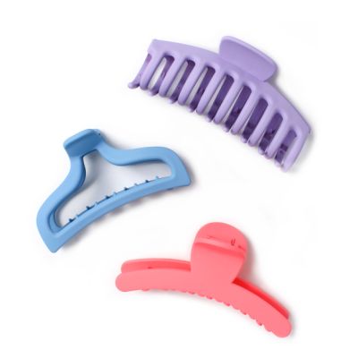 Recycled 3 piece clamp set. Assorted colours