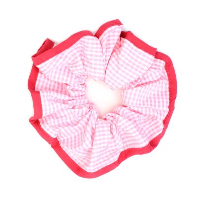 Extra Large - Gingham scrunchie. Dia.15cm
