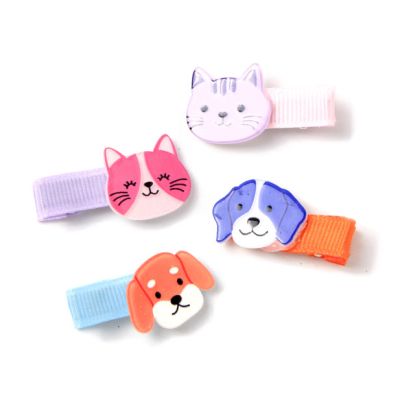 Card of 4 cat and dog motif clips